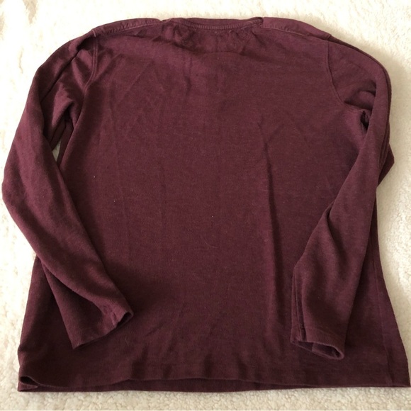 Lucky Brand Maroon Burgundy Henley long sleeve M - Picture 3 of 7